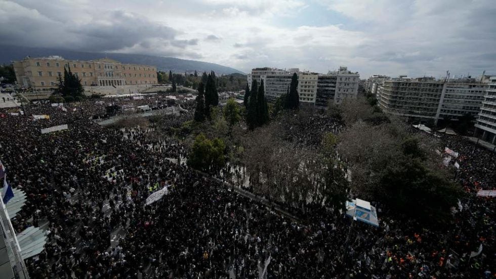 Συλλαλητήριο για την επέτειο του εγκλήματος των Τεμπών